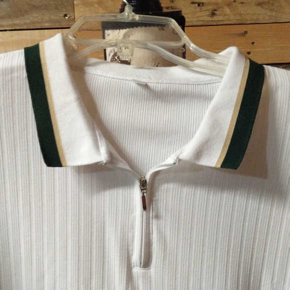 Men's white Polo style top size large - Picture 3 of 4
